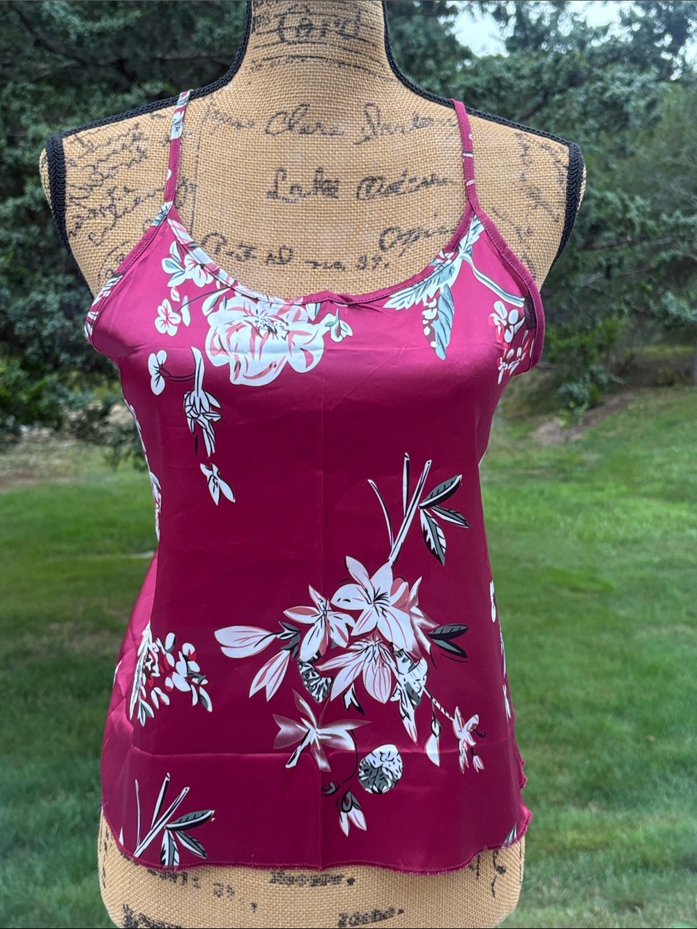 EKOUAER Floral Cami Adjustable Strap Size S NWT